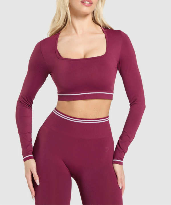Women’s Contrast Seamless Crop Top – Fitnesswear by Stridout International