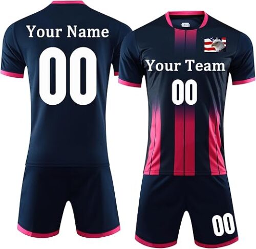 Custom Soccer Jersey Sports Team Training Soccer Uniforms Personalized Name Number Logo Soccer Jerseys for Kids Youth Men