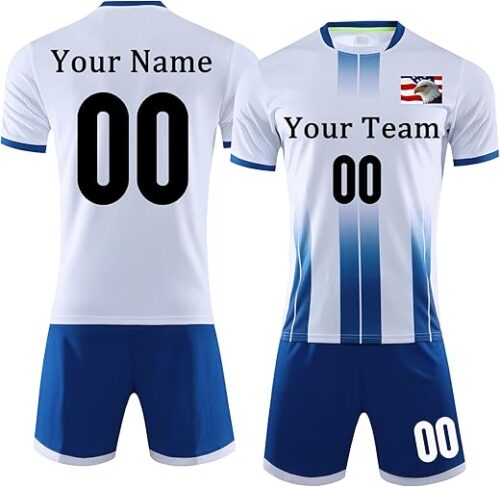 Custom Soccer Jersey Sports Team Training Soccer Uniforms Personalized Name Number Logo Soccer Jerseys for Kids Youth Men
