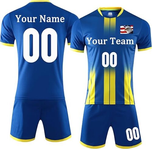 Custom Soccer Jersey Sports Team Training Soccer Uniforms Personalized Name Number Logo Soccer Jerseys for Kids Youth Men